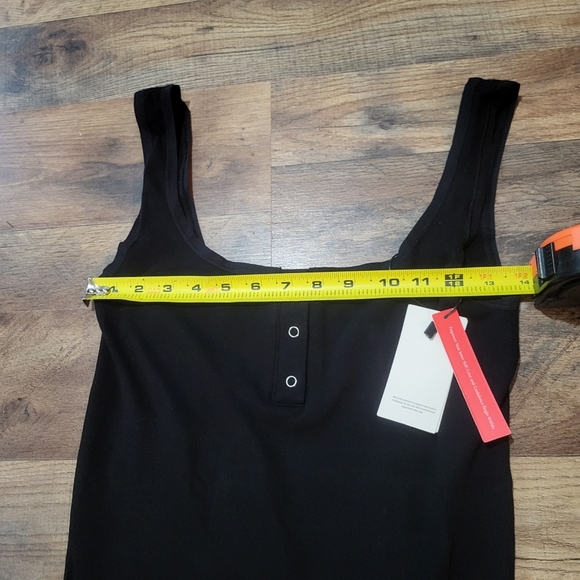 Popilush Black Button Down Sleeveless Tummy Control Tank Bodysuit Size 3XL/4XL - Picture 9 of 12